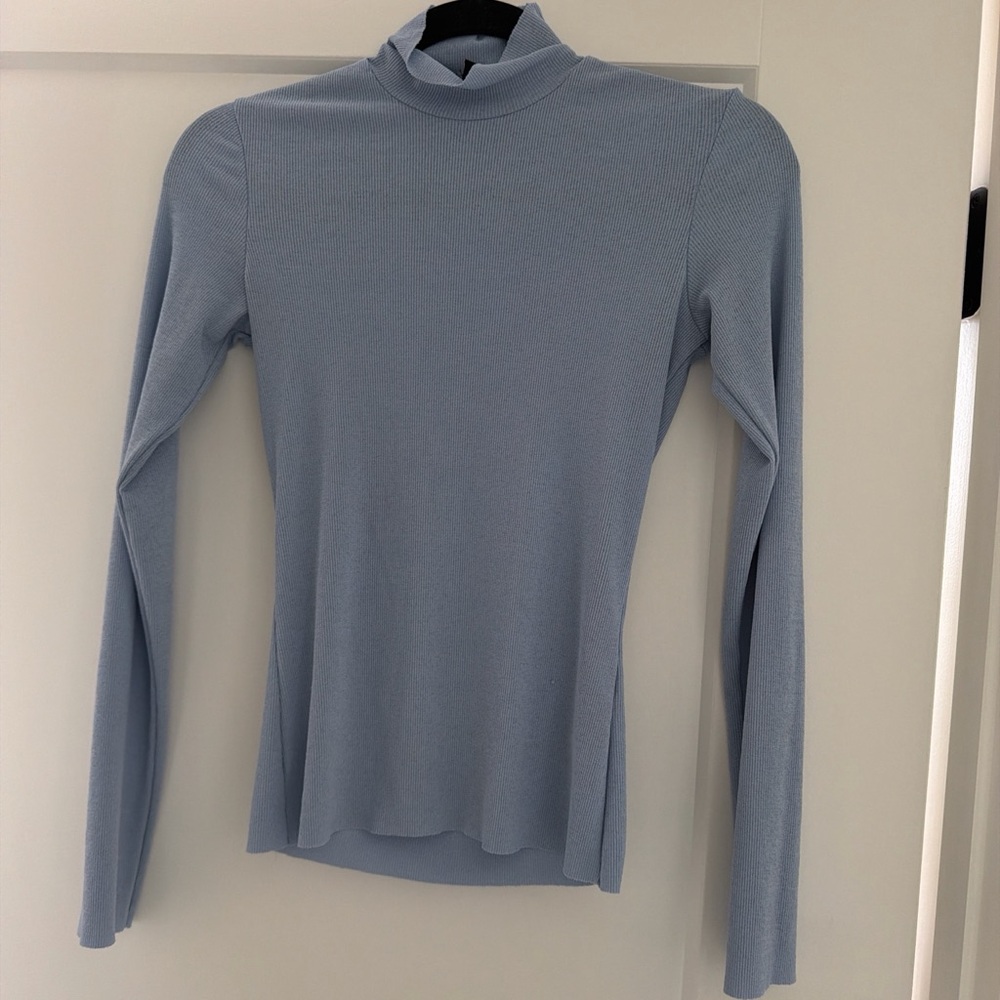 Monki Light Blue Long Sleeve Top